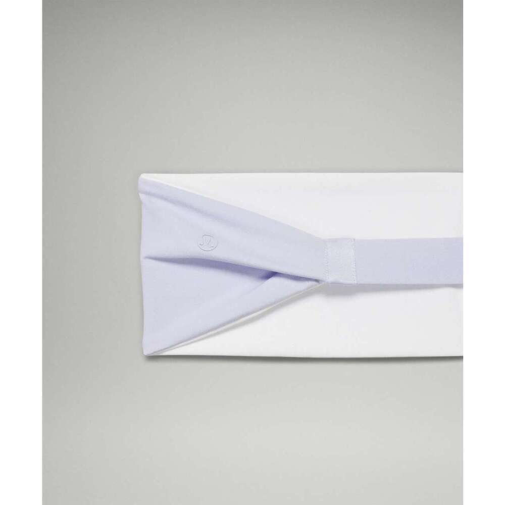 Lululemon Fringe Fighter Nulu Headband, Pastel Blue / White, Size OS